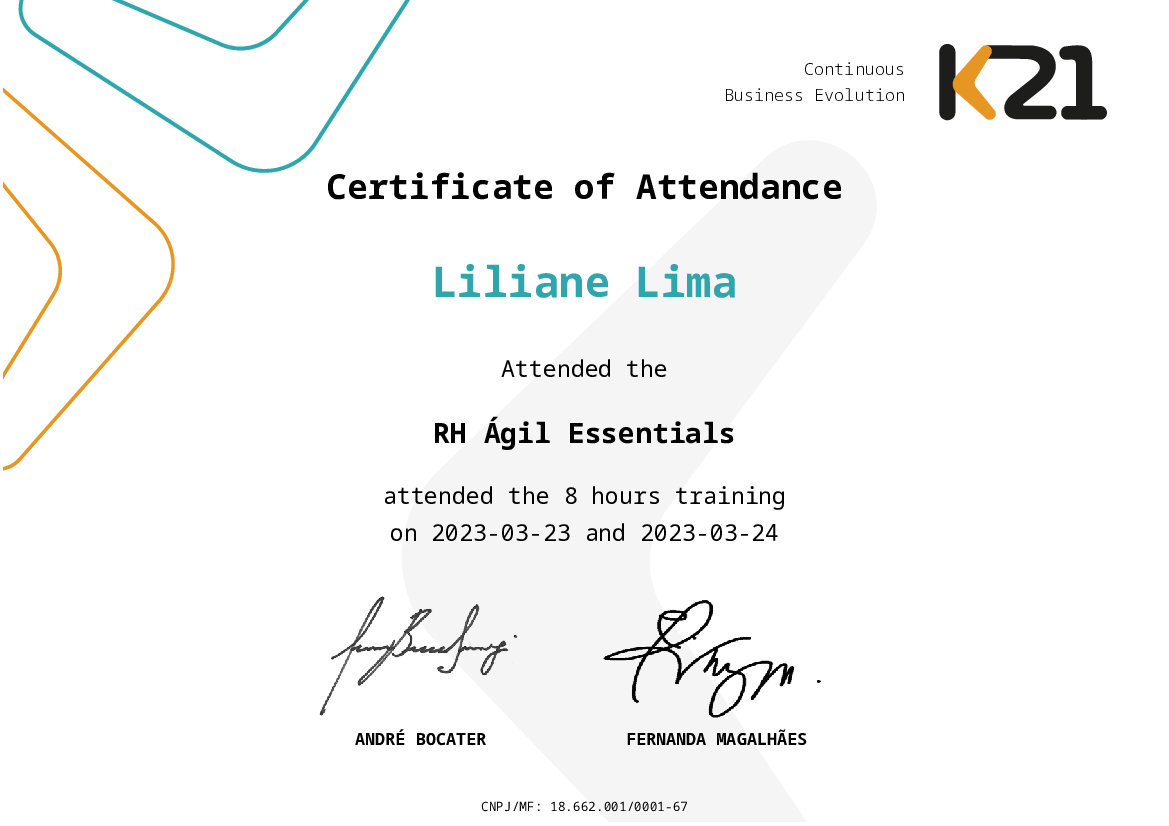 Certificado K21
